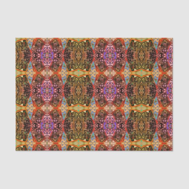 Vintages antikes Muster Rosa Lila Decoupage Seidenpapier (Vorderseite)