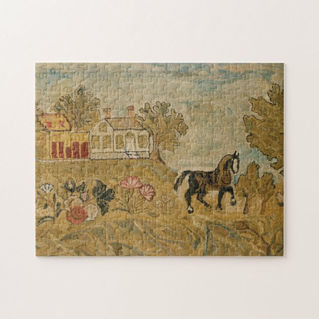 Vintages antikes Pferdebild Puzzle (Horizontal)