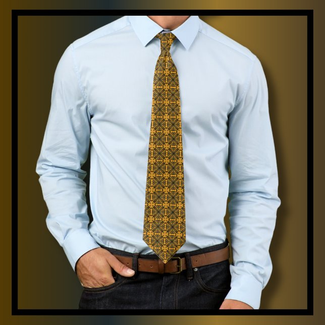 Vintages antikes Verziertes Goldschmuckmuster Krawatte (Von Creator hochgeladen)