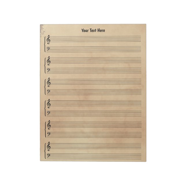 Vintages Antiquitätenpapier Notizblock (Rotiert)