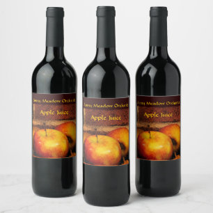 Vintages Apfelsaftlabel Weinetikett