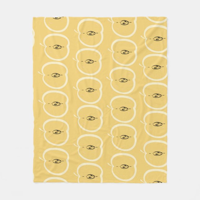 Vintages Apple-Muster: Hintergrundbild. Fleecedecke (Vorderseite)