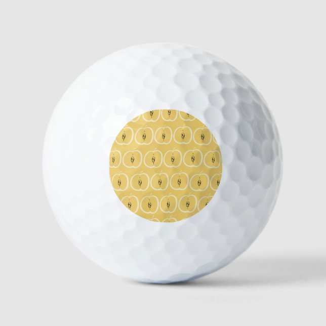 Vintages Apple-Muster: Hintergrundbild. Golfball (Vorderseite)