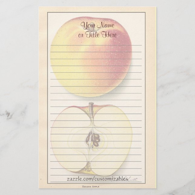 Vintages Apple-Papier Briefpapier (Vorderseite)