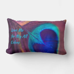 Vintages Aqua Blue Elegante farbenfrohe Pfauenwelt Lendenkissen