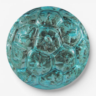 Vintages Aqua Mercury Glass Wedding Aquamarin Pappteller