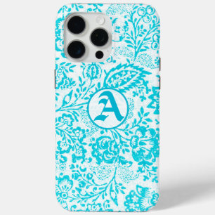 Vintages Aqua Türkis Damask Personalisiert iPhone Case-Mate iPhone Hülle