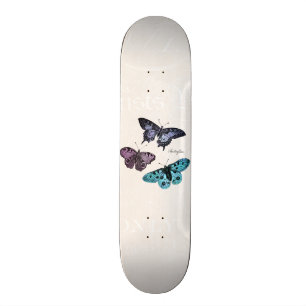 Vintages aquamarines blaues lila rosa skateboard