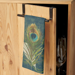 Vintages Aquamarines Peacock Feather Stilvoll Geschirrtuch