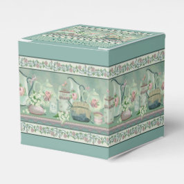 Vintages Aquamarines Tee & Rose Cube Gevor Box Geschenkschachtel