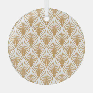 Vintages Arabesque Geometric Nahtloses Muster Ornament Aus Glas