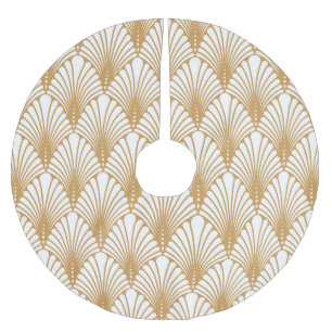 Vintages Arabesque Geometric Nahtloses Muster Polyester Weihnachtsbaumdecke