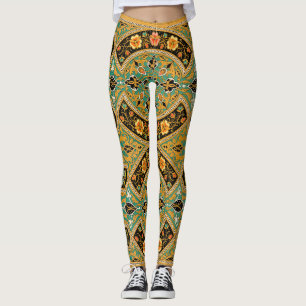Vintages arabisches Blumenmuster Leggings