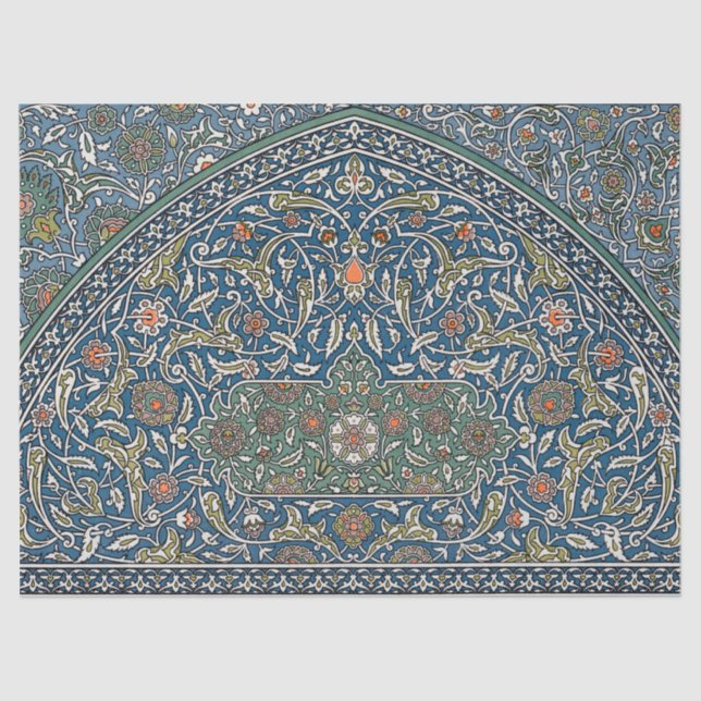 Vintages arabisches Muster Seidenpapier (Vorderseite)