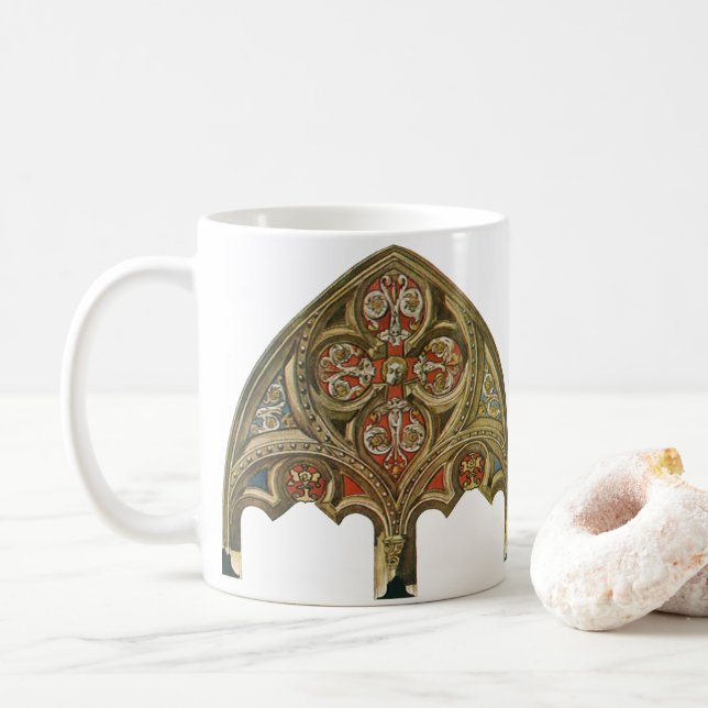 Vintages architektonisches Element, dekorative Bög Kaffeetasse (Mit Donut)