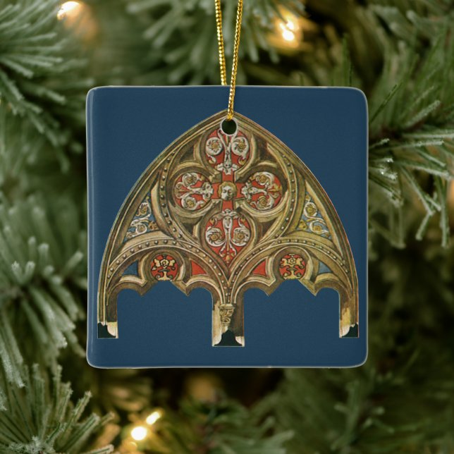 Vintages architektonisches Element, dekorative Bög Keramikornament (Baum)