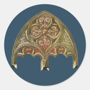 Vintages architektonisches Element, dekorative Bög Runder Aufkleber