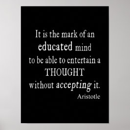 Vintages Aristoteles-Denkangebot Poster