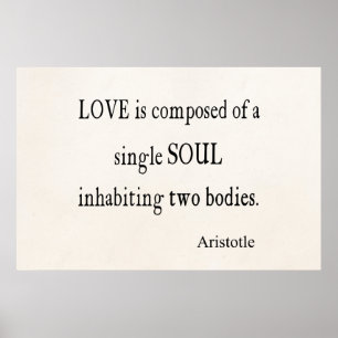 Vintages Aristoteles Liebe Single Soul Zitat Poster