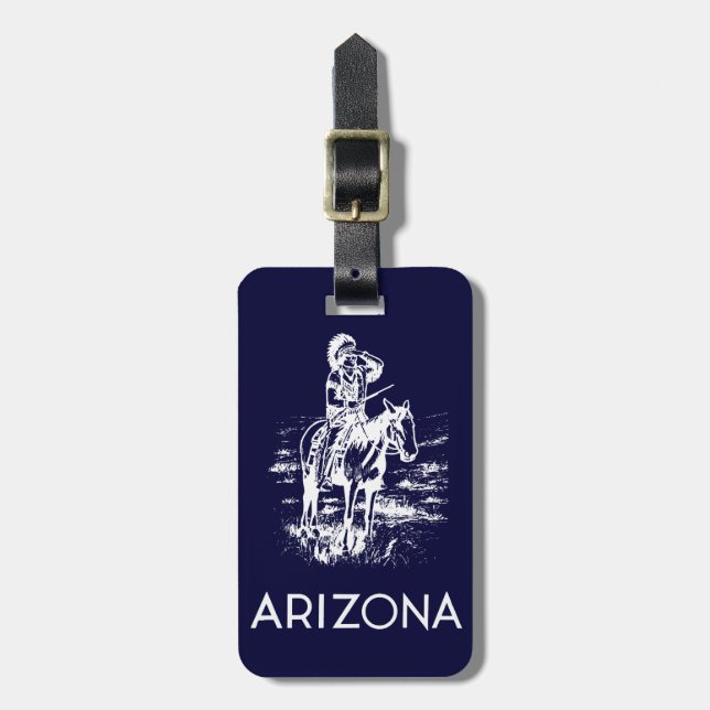 Vintages Arizona Gepäckanhänger (Vorderseite vertikal)