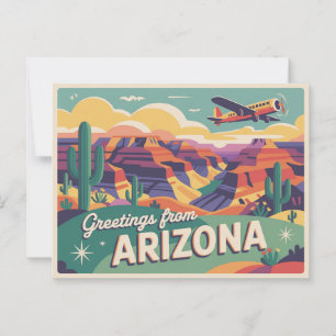 Vintages Arizona Postkarte   Grüße aus Arizona
