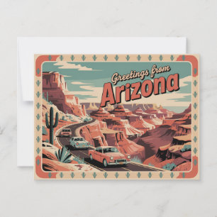 Vintages Arizona Postkarte   Grüße aus Arizona