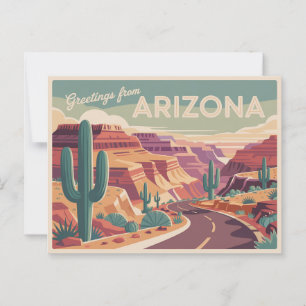 Vintages Arizona Postkarte   Grüße aus Arizona
