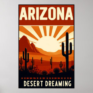 Vintages Arizona-Wüstenposter Poster