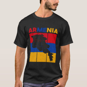 Vintages Armenien Karte Armenien Flagge Armenische T-Shirt