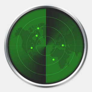Vintages Army-Radar Runder Aufkleber