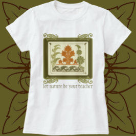 Vintages Art Deco Design Schönes Leaf Muster T-Shirt