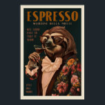 Vintages Art Deco Espresso Martini Drink Sloth Poster<br><div class="desc">"Espresso Martini Della Notte: Get There Fast to take it Slow" ist ein cooler Vintager Deko Plakatdruck eines Sloth mit einem Espressomartini. Mit stilvollen und eleganten italienischen Reisemöglichkeiten eignet sich diese Wandkunst perfekt zum Aufhängen in der Küche, im Wohnzimmer, in der Höhle oder im Zuhause-Bar, um Ihrem Haus einen europäischen...</div>