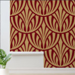 Vintages Art Deco Foliage Fish Scuster Tapete<br><div class="desc">Dieses Design entstand aus einem Vintagen Art Deco Blattwerk Fischskala Muster. Sie können die Farben anpassen.</div>