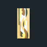 Vintages Art Deco Jazz Curve Muster Herbstfarben Leinwanddruck<br><div class="desc">Vintage Illustration Art Deko Jazz pochoir Tapete Muster von Voldemar Boberman, 1929. Pochoir ist eine Schablonentechnik, die in surrealistischen Malereien üblich ist. Ein elegantes und elegantes Kubismus-Design mit geometrischen Formen und Farben in warmen Herbst neutralen Farben mit verschiedenen Braun-, Tans- und Beige-Tönen. Ein modernes und ausgeklügeltes Design, das ein großartiges...</div>