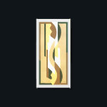 Vintages Art Deco Jazz Curve Muster Herbstfarben Leinwanddruck<br><div class="desc">Vintage Illustration Art Deko Jazz pochoir Tapete Muster von Voldemar Boberman, 1929. Pochoir ist eine Schablonentechnik, die in surrealistischen Malereien üblich ist. Ein elegantes und elegantes Kubismus-Design mit geometrischen Formen und Farben in warmen Herbst neutralen Farben mit verschiedenen Braun-, Tans- und Beige-Tönen. Ein modernes und ausgeklügeltes Design, das ein großartiges...</div>