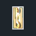 Vintages Art Deco Jazz Curve Muster Herbstfarben Leinwanddruck<br><div class="desc">Vintage Illustration Art Deko Jazz pochoir Tapete Muster von Voldemar Boberman, 1929. Pochoir ist eine Schablonentechnik, die in surrealistischen Malereien üblich ist. Ein elegantes und elegantes Kubismus-Design mit geometrischen Formen und Farben in warmen Herbst neutralen Farben mit verschiedenen Braun-, Tans- und Beige-Tönen. Ein modernes und ausgeklügeltes Design, das ein großartiges...</div>