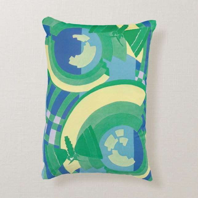 Vintages Art Deco Jazz Dekokissen (Rückseite(Vertikal))