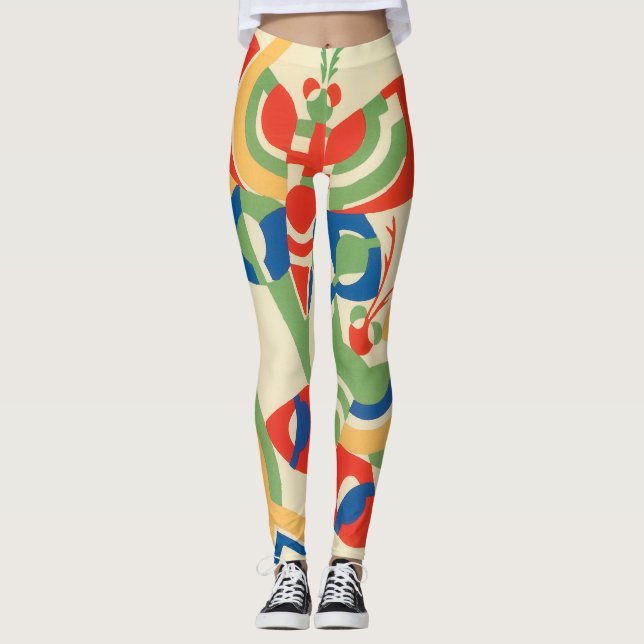 Vintages Art Deco Jazz Leggings (Vorderseite)