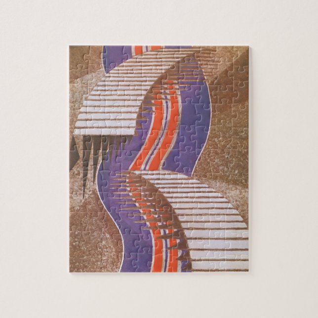 Vintages Art Deco Jazz Paradies für Kletterhexen: Puzzle (Vertikal)