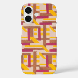 Vintages Art Deco Jazz Pochoir Geometrisches Muste iPhone 16 Hülle