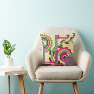 Vintages Art Deco Jazz Pochoir Geometrisches Muste Kissen