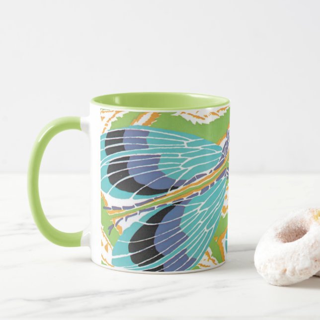 Vintages Art Deco Jazz Tasse (Mit Donut)