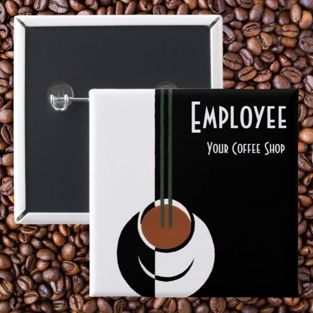 Vintages Art Deco, Kaffee-Cup mit Dampfbad Button (Von Creator hochgeladen)