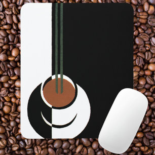 Vintages Art Deco, Kaffee-Cup mit Dampfbad Mousepad