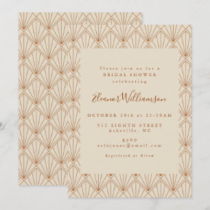 Vintages Art Deco Kunst, Dichtung und Musik Burnt  Einladung