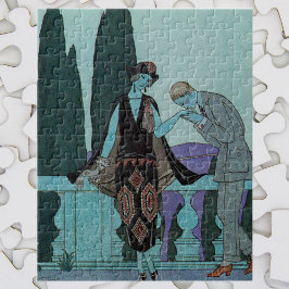 Vintages Art Deco La Villa d'Este von George Barbi Puzzle