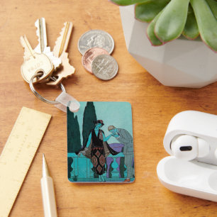 Vintages Art Deco La Villa d'Este von George Barbi Schlüsselanhänger