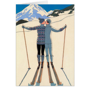 Vintages Art Deco, Liebhaber des Schnees von Georg