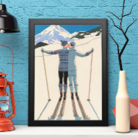 Vintages Art Deco, Liebhaber des Schnees von Georg