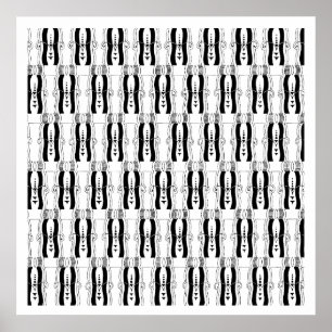 Vintages Art-Deco-Musterdesign der 20er Jahre Poster